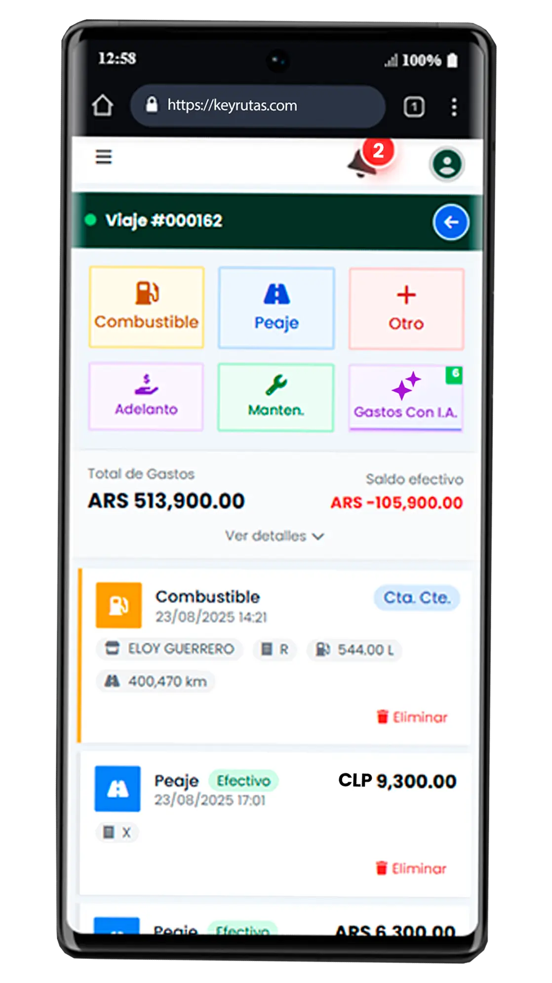 Dashboard de Gastos del Viaje